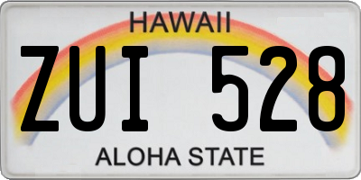 HI license plate ZUI528