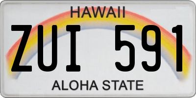HI license plate ZUI591