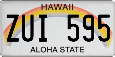 HI license plate ZUI595