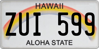 HI license plate ZUI599
