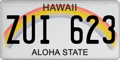 HI license plate ZUI623
