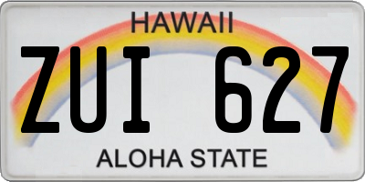 HI license plate ZUI627