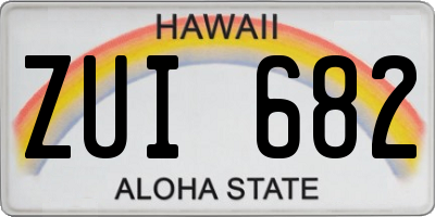 HI license plate ZUI682