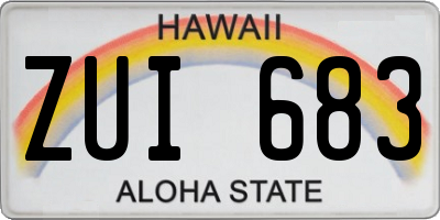 HI license plate ZUI683