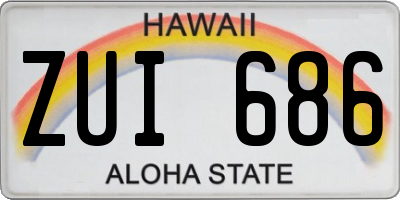 HI license plate ZUI686