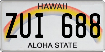 HI license plate ZUI688