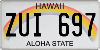 HI license plate ZUI697