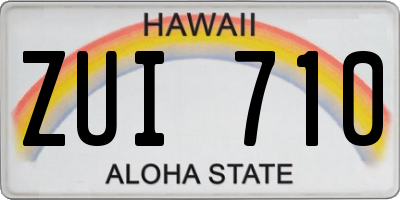 HI license plate ZUI710