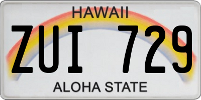 HI license plate ZUI729