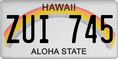 HI license plate ZUI745