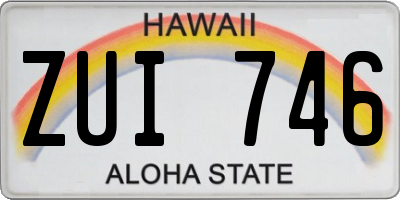 HI license plate ZUI746