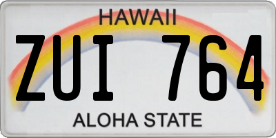 HI license plate ZUI764