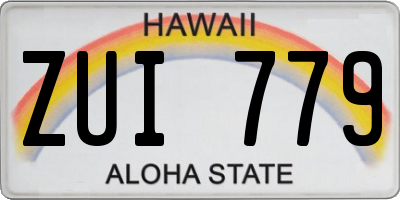 HI license plate ZUI779