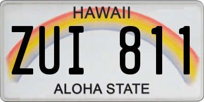 HI license plate ZUI811