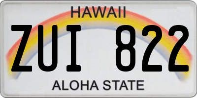 HI license plate ZUI822