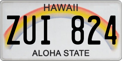 HI license plate ZUI824