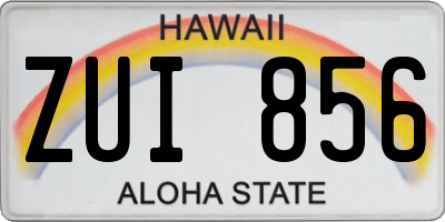 HI license plate ZUI856