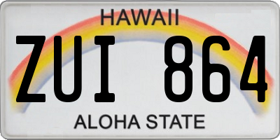 HI license plate ZUI864