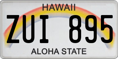 HI license plate ZUI895