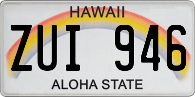 HI license plate ZUI946