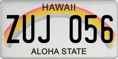 HI license plate ZUJ056