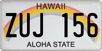HI license plate ZUJ156