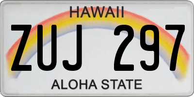 HI license plate ZUJ297
