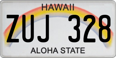 HI license plate ZUJ328
