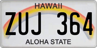HI license plate ZUJ364