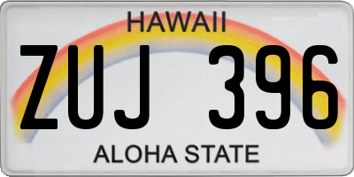 HI license plate ZUJ396