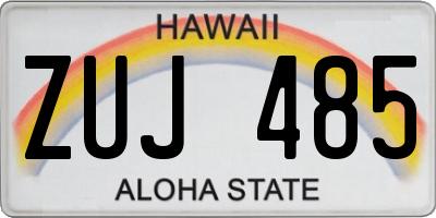 HI license plate ZUJ485