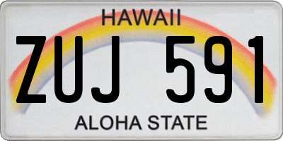 HI license plate ZUJ591