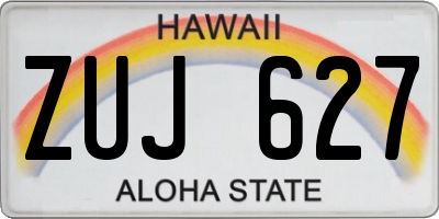 HI license plate ZUJ627