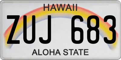 HI license plate ZUJ683