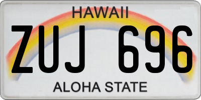 HI license plate ZUJ696