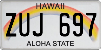 HI license plate ZUJ697