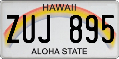 HI license plate ZUJ895