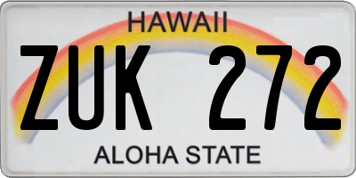 HI license plate ZUK272