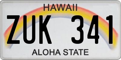 HI license plate ZUK341