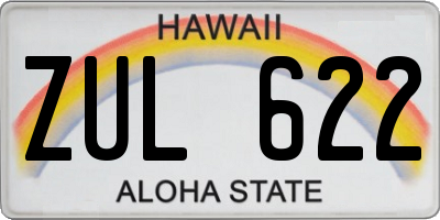 HI license plate ZUL622