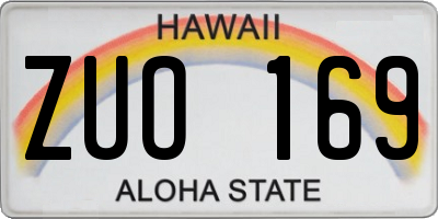 HI license plate ZUO169