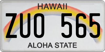 HI license plate ZUO565