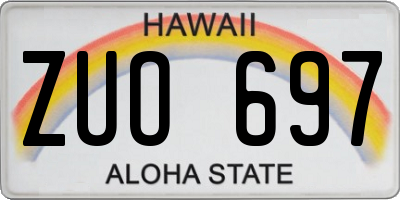 HI license plate ZUO697