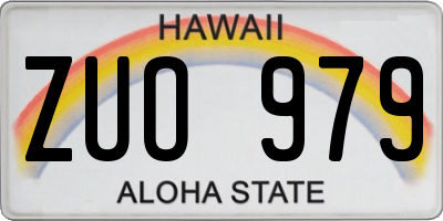 HI license plate ZUO979