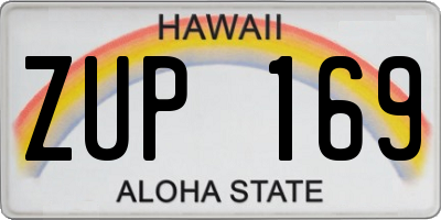 HI license plate ZUP169