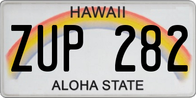 HI license plate ZUP282