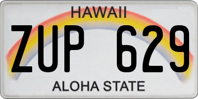 HI license plate ZUP629