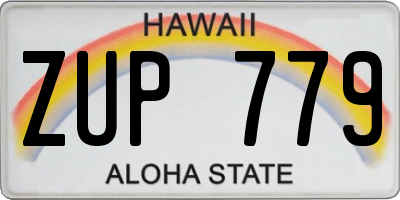 HI license plate ZUP779
