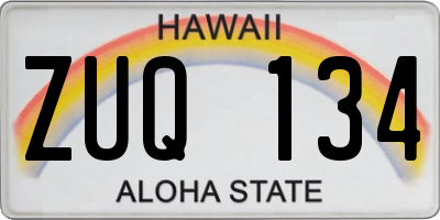 HI license plate ZUQ134
