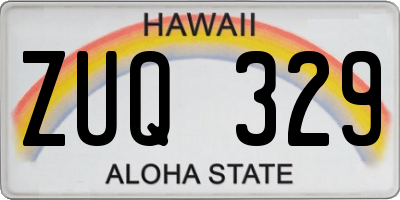 HI license plate ZUQ329